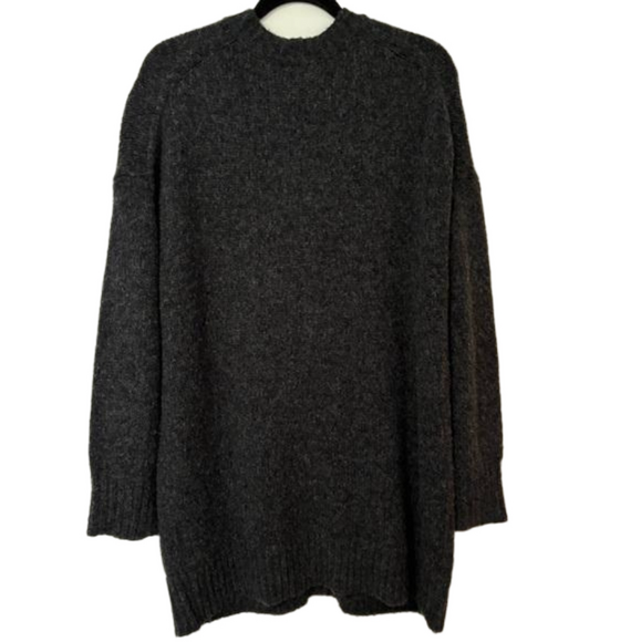 New photos! BANANA REPUBLIC Wool/Cotton Cardigan, Charcoal Gray, Sz Large - Picture 3 of 9